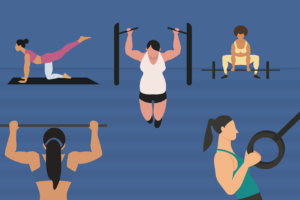 Frauen trainieren im Gym